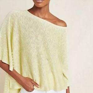 ANTHROPOLOGIE Size Large Chartreuse Green/ Yellow Dolman Top